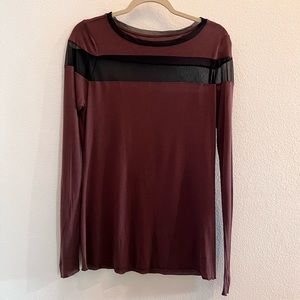 Scotch and Soda burgundy and black long sleeve shirt size 10